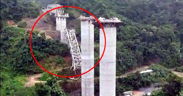 mizoram railway bridge collapsed